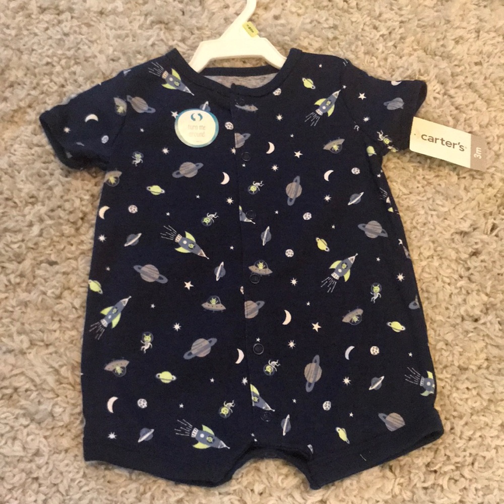 3 Month Space/Alien Romper!
